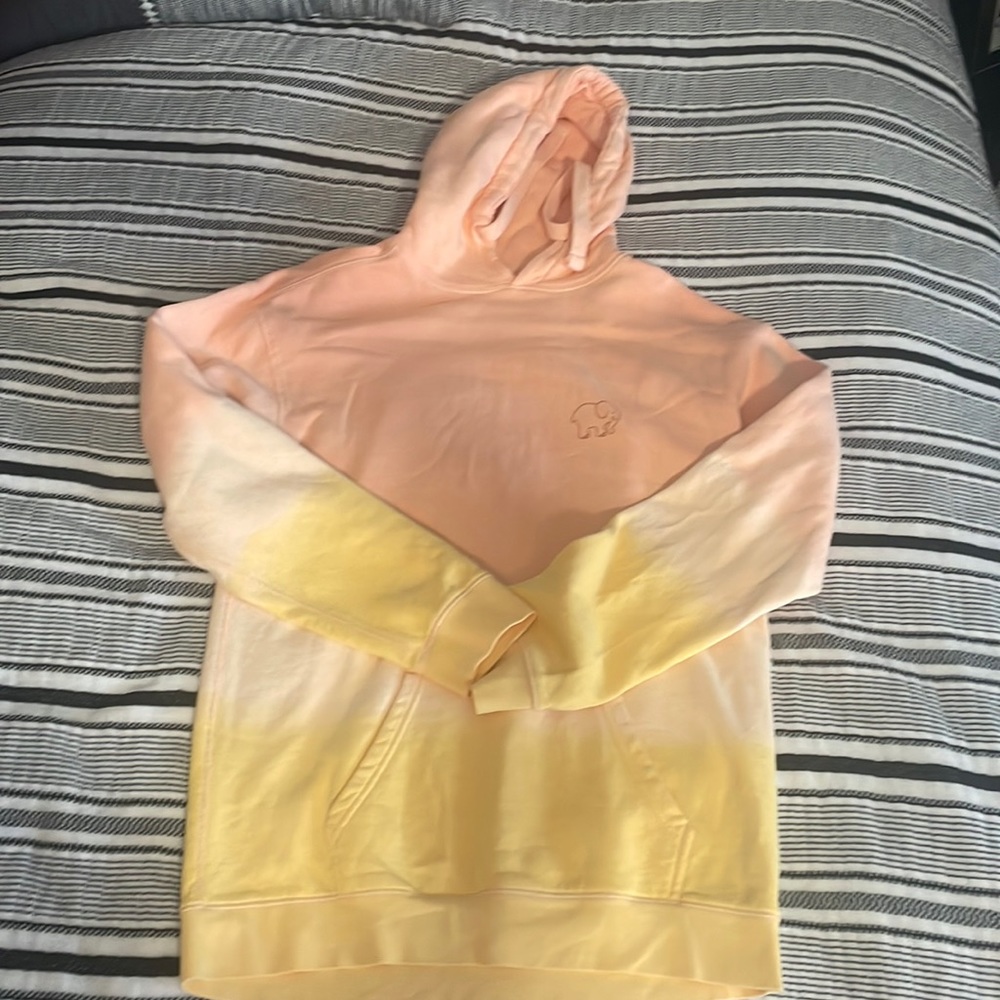 Oversized Ivory Ella sweatshirt Size: Small Colors: Coral, light pink and yellow